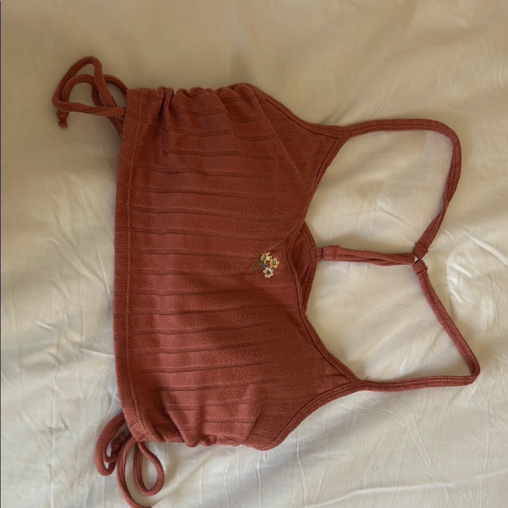 Gilly Hicks Padded Ruched Tie Sides Bra/Crop Top